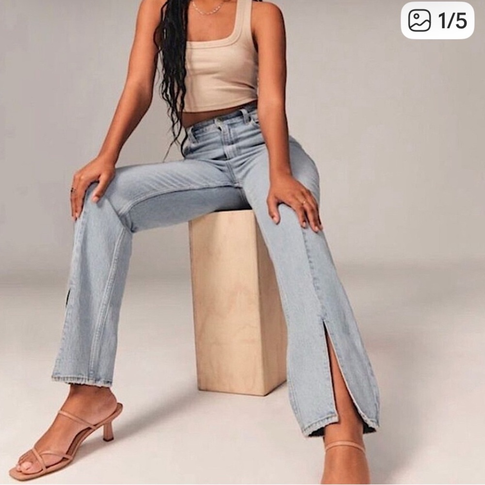 Abercrombie & Fitch Light Wash Flare Jeans